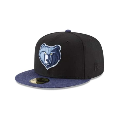 Black Memphis Grizzlies Hat - New Era NBA Shadow Tech 59FIFTY Fitted Caps USA3217560